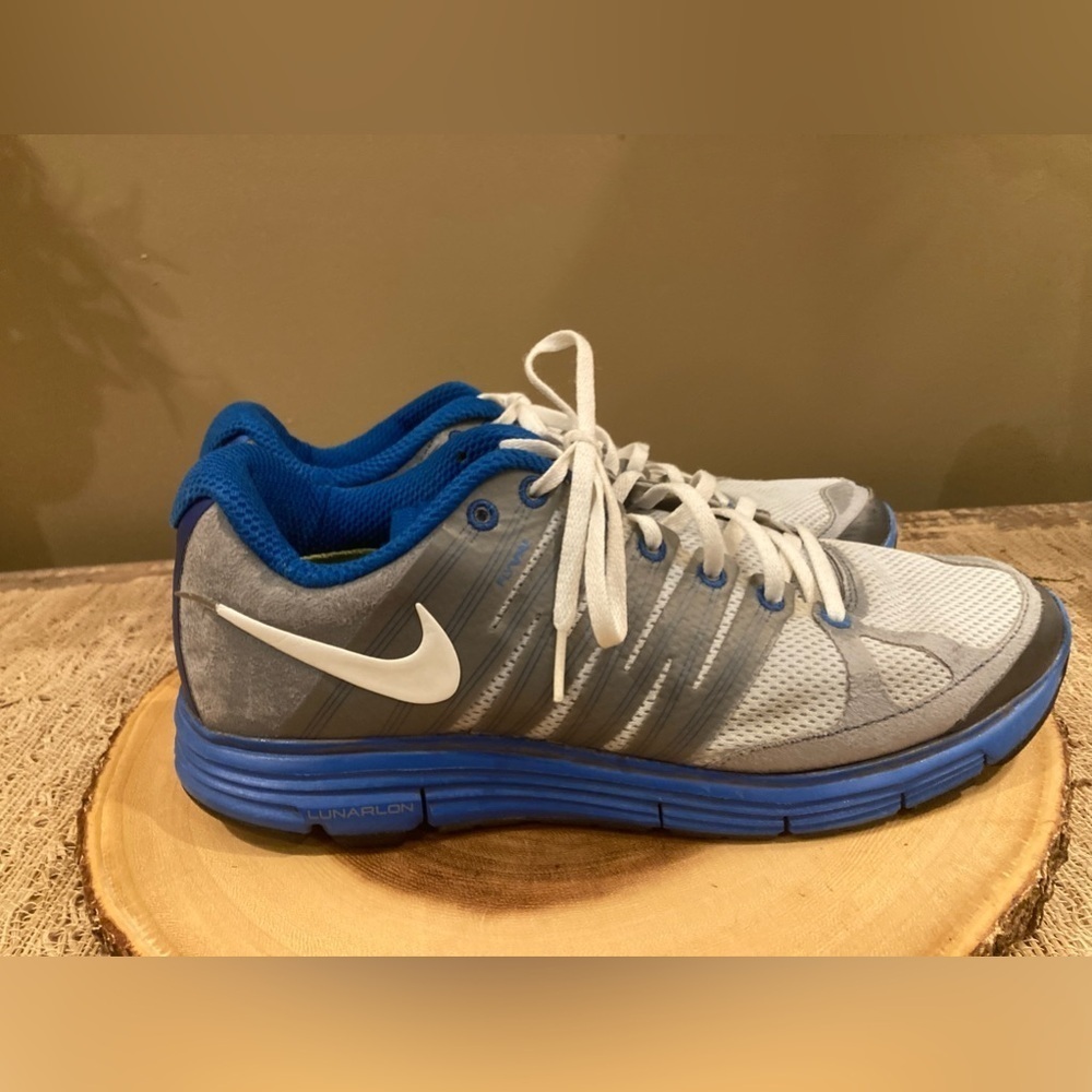 Nike Lunar Elite 2 Grey & Blue/white‎ 429784-10 MENS 10.5 - Picture 10 of 13